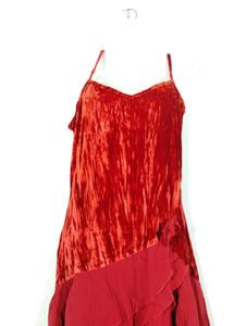 Red Velvet Single Strap Dress (Women)
