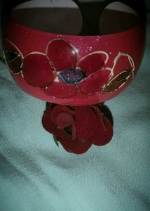 Red Floral Bangle