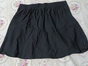 Black Lace-Up Mini Skirt