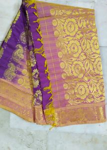 Violet And Pink Saree
