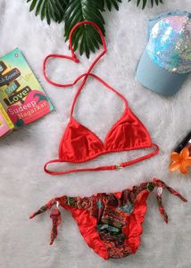 Dazzling Red Very Sexy Bikini Set 👙