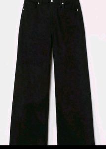 black wide leg jeans