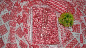 Embroidery Neck Design Cotton Dress Material