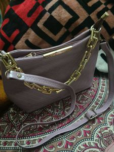 Chic Lavender Chain Detail Bag