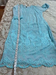 Light Blue Embroidered Pant Kameez