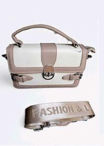 stylish handbag comes with long belt
