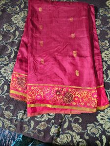 Pure Silk Saree with ashavali border