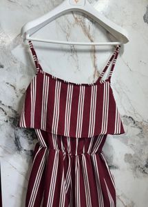 Striped Ruffled Romper