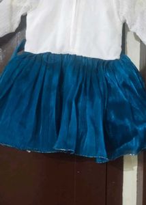 Cute Blue &amp; White Kids Dress