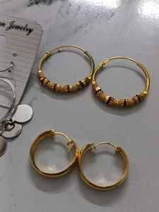 Earring Set - Hoop Earrings combo of 3 sets