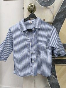 Striped Crop Top Shirt