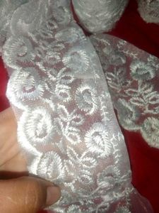 White embroidery cut work Lace🤍🌜