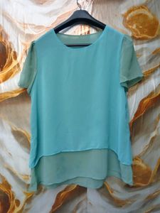 New With Tag Korean Blue Aline Top