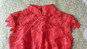 Red Lace Cheongsam Dress