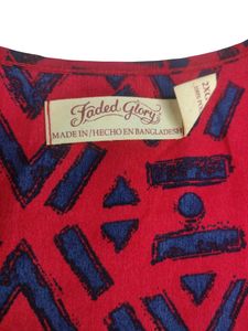 Red &amp; Black Print Tank Top
