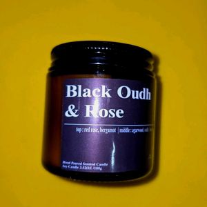 New Black Oudh &amp; Rose Candle