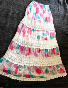 🌸Bohemian Floral Crochet Maxi Skirt🌸