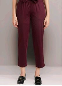 Burgundy Casual Pants