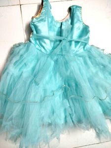 Cute Aqua Blue Flower Girl Dress