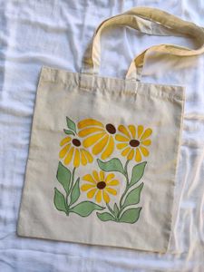 Sunflower Painted Tote Bag🌻