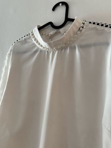 White Pearl Embellished Top