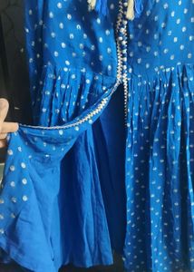 Blue &amp; Gold Kurta Set- Fixed Price