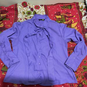 Tokyo Talkies Purple Casual Shirt