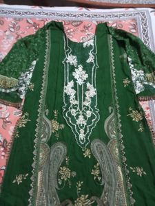 Patchwork Suit with Chiffon Dupatta