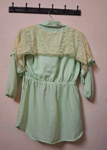 Mint Green Lace Top