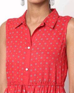 Pink Polka Printed Dress