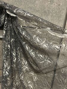 Sheer Lace Silver Dupatta