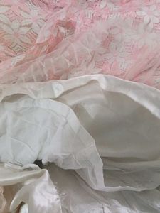 GIRLS Satin Silk Net Gown