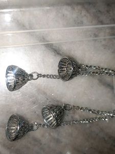 Silver Jhumka Earrings