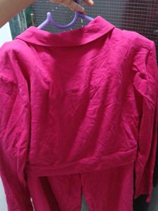 Pink Cropped Jacket