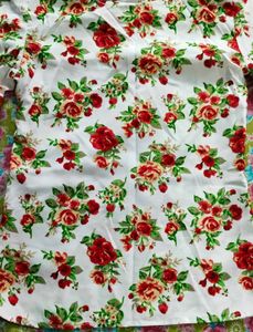 Stylish Floral Bell-sleeve Off White To
