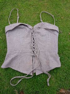 Lace-Up Corset Top