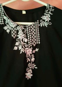 Embroidered Black T-shirt