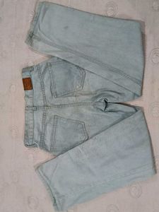 Ice Blue Denim Wide Leg