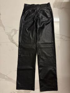 Black Faux Leather Pants