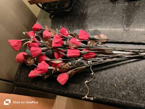 Artificial Red Flower Stems