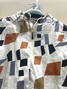 Beautiful Shirt With Embroidered Flower Collar