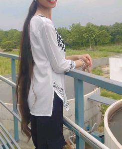 Elegant White Embroidered kurti