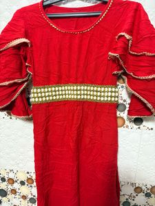 Long gown for party wear with free gift