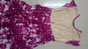 Purple and Sandal Modern Kurta Offer 100 Coins