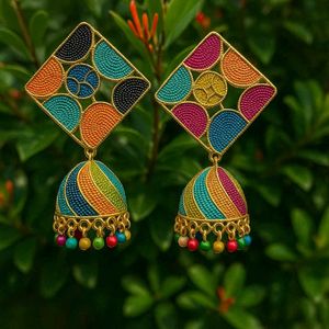 Colorful Jhumka Earrings