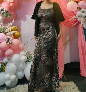 Leopard Print Slip Dress