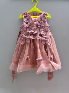 Elegant Pink Flower Girl Dress