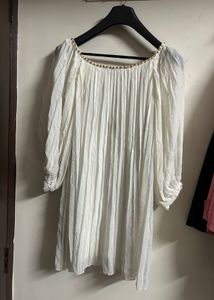 White Pleated Top