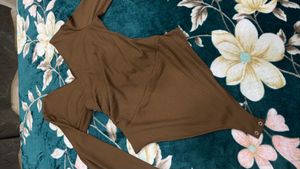Chic Brown Long Sleeve bodysuit