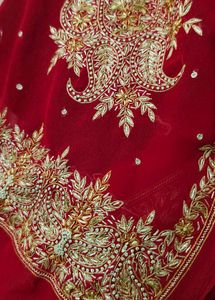 hand work 😍💯 red ♥️ Georgette ✨ Saree